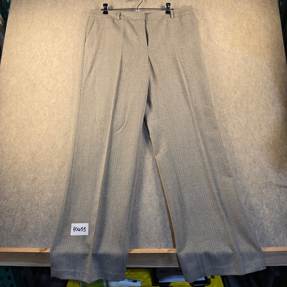 NWT Jones New York Collection Womens Dress Pants Sz 14 Taupe Textured Straight